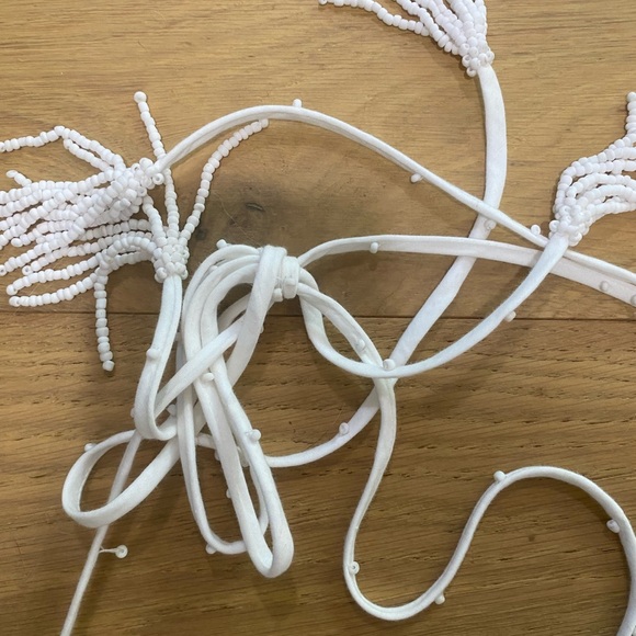 Farm Rio Richelieu midi dress with beaded tie straps size XL NWT - Picture 4 of 7